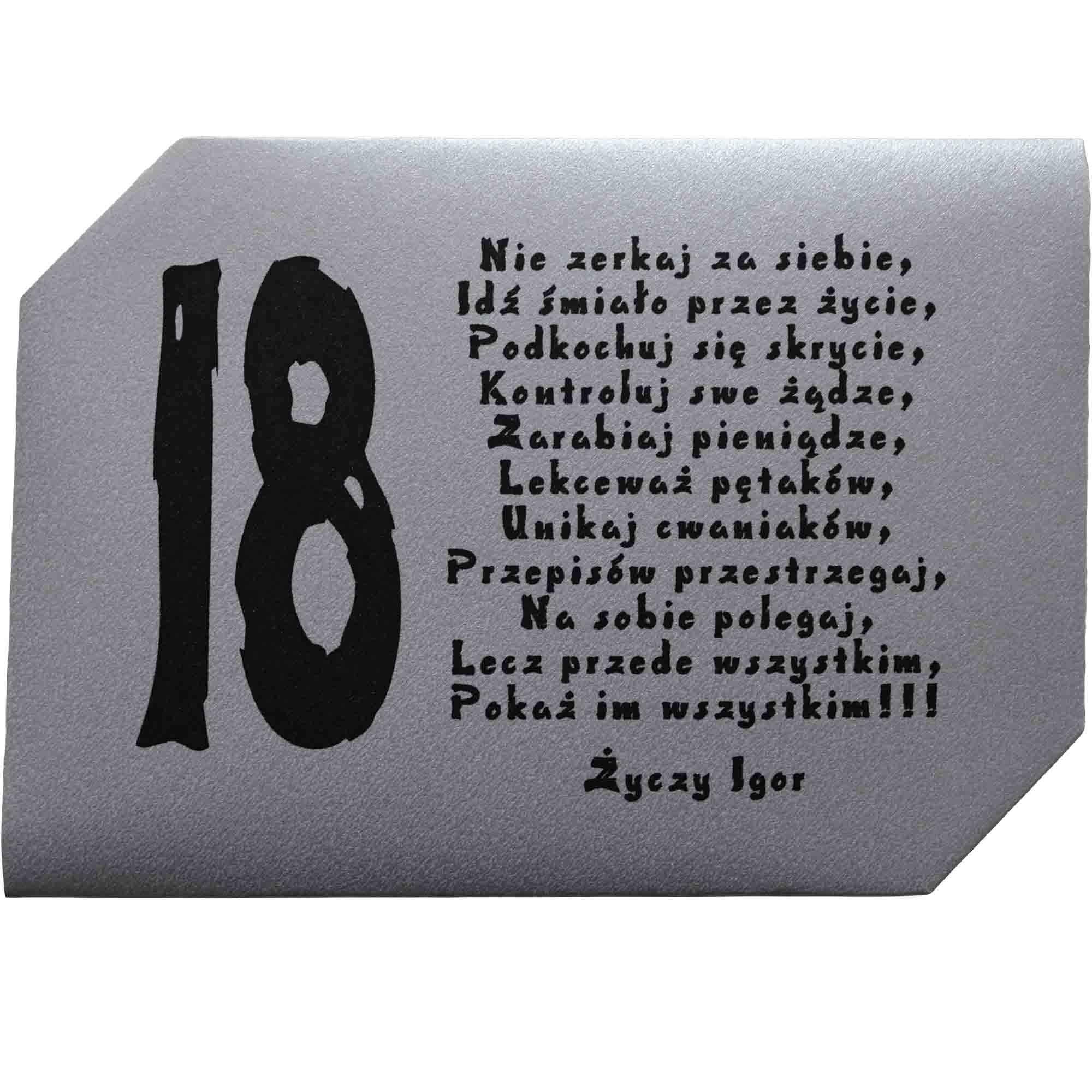 Koperta na pieniądze 18 urodziny