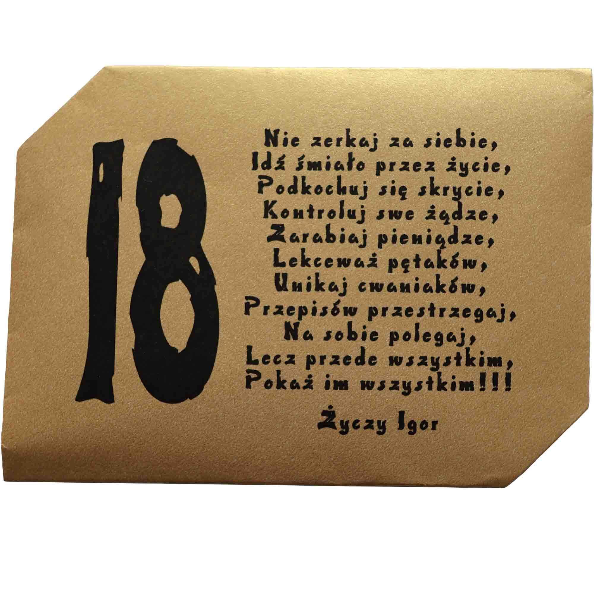 Koperta na pieniądze 18 urodziny 2