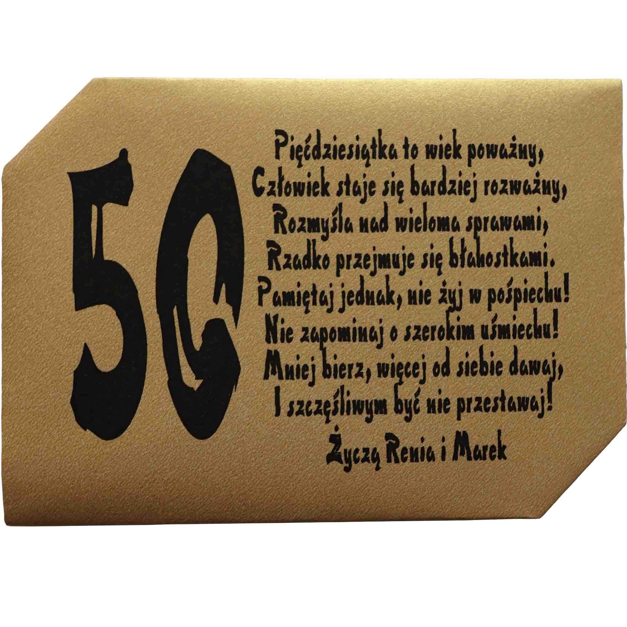 Koperta na pieniądze 30 40 50 ... urodziny